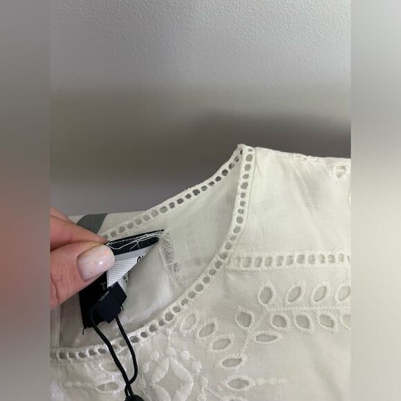 The Kooples Floral White Embroidered Dress Size 3= Size L = US 8 - Picture 10 of 12